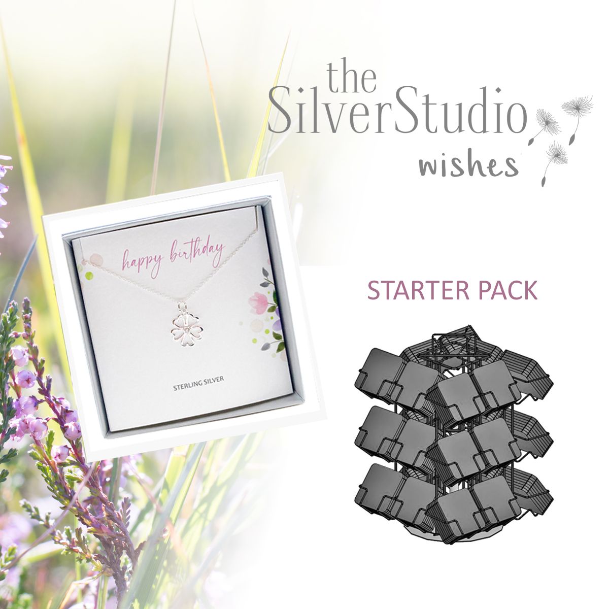 NEW Silver Studio Wishes Collection Handmade Jewellery Greeting Card